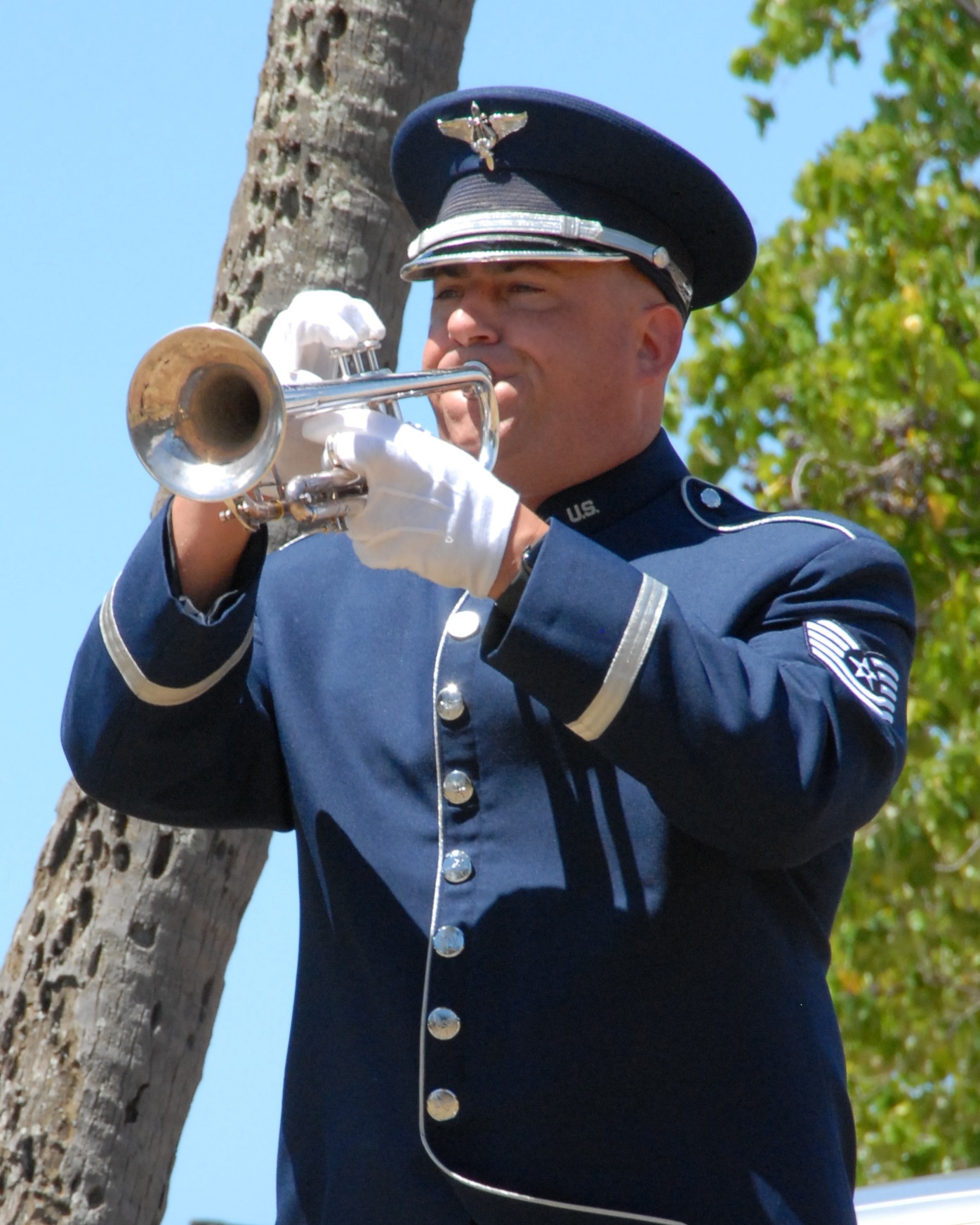 Taps was sounded at the 2025 Memorial Day ceremony at the Waikiki War Memorial Natatorium.